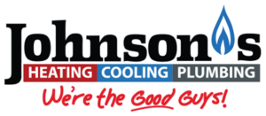 Johnson's HVAC logo which reads, "Johnso's Heating, Cooling, and Plumbing. We're The Good Guys!"
