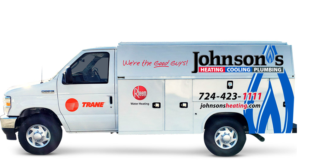 Johnson's Heating White Van Image