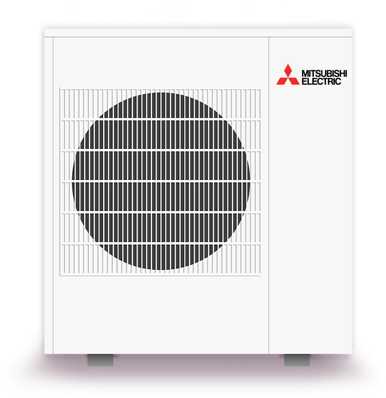 Mitsubish Electric multizone ductless heating and cooling outdoor