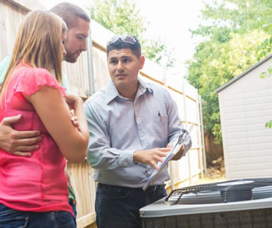 hvac technician helping